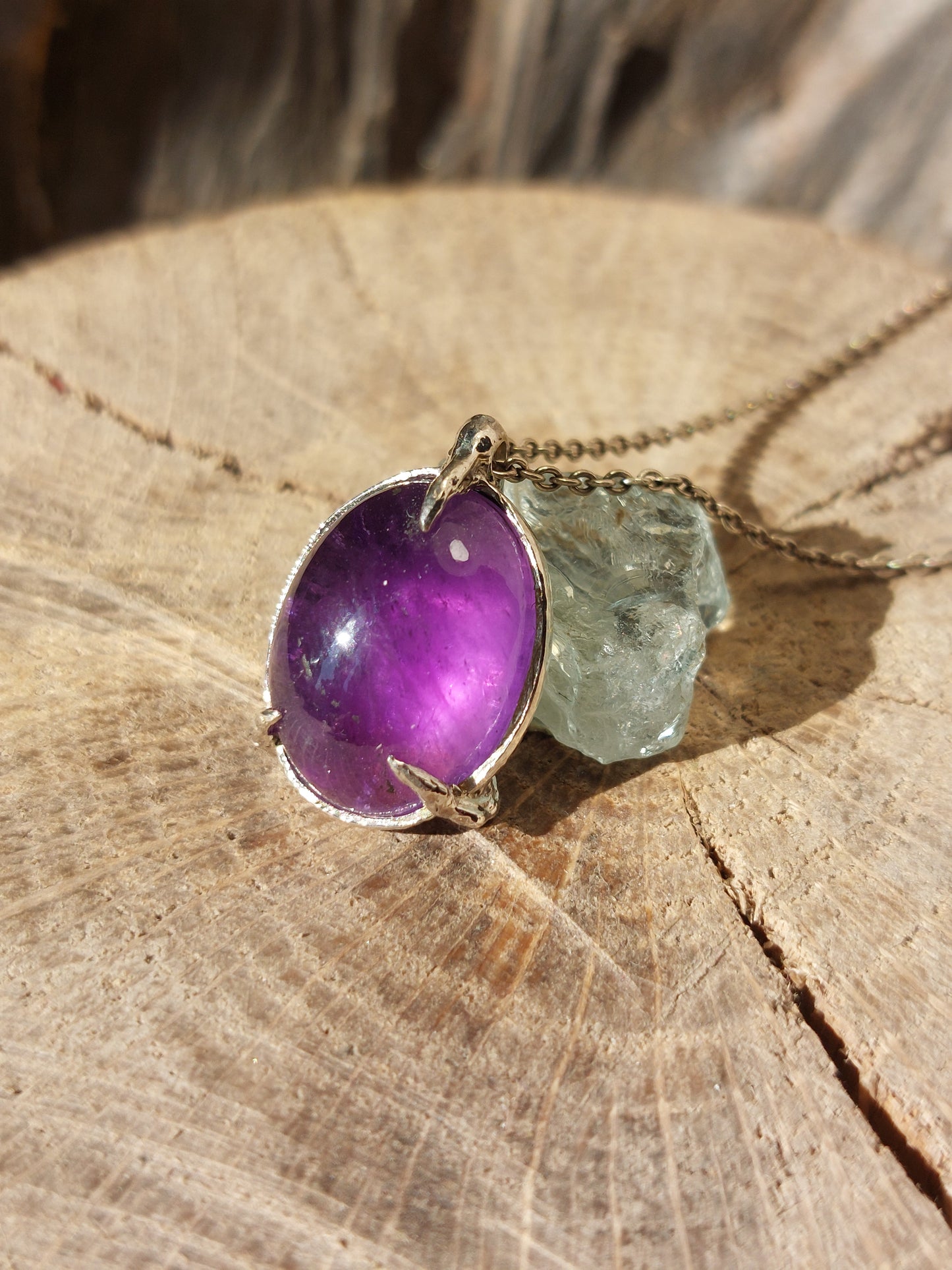 Ciondolo "Roots" custom in Argento con Ametista