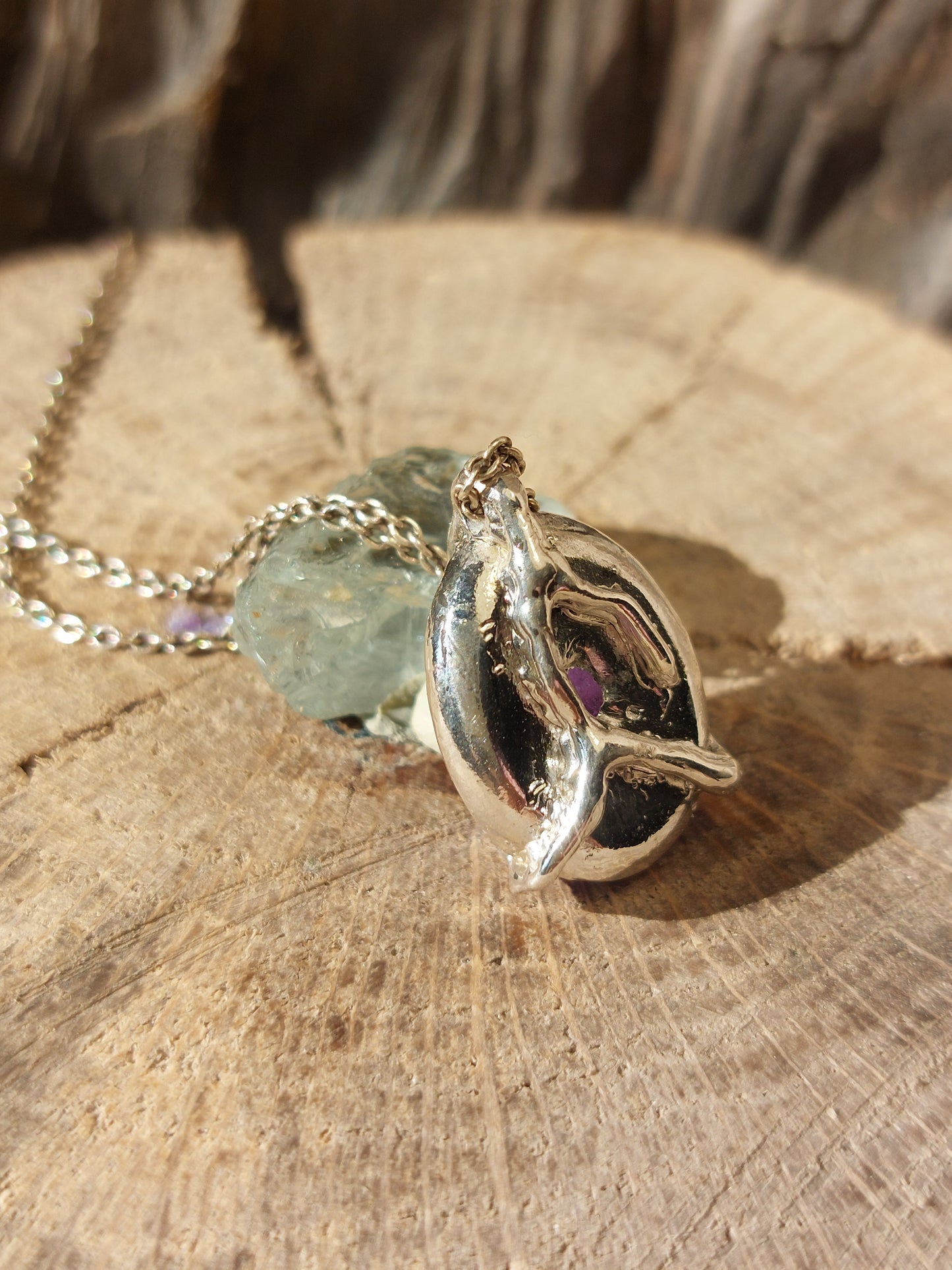 Ciondolo "Roots" custom in Argento con Ametista