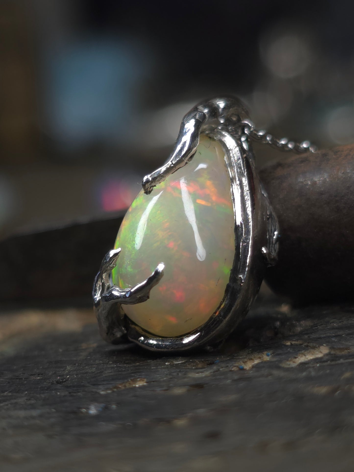 "Roots" Pendant with Ethiopian Opal