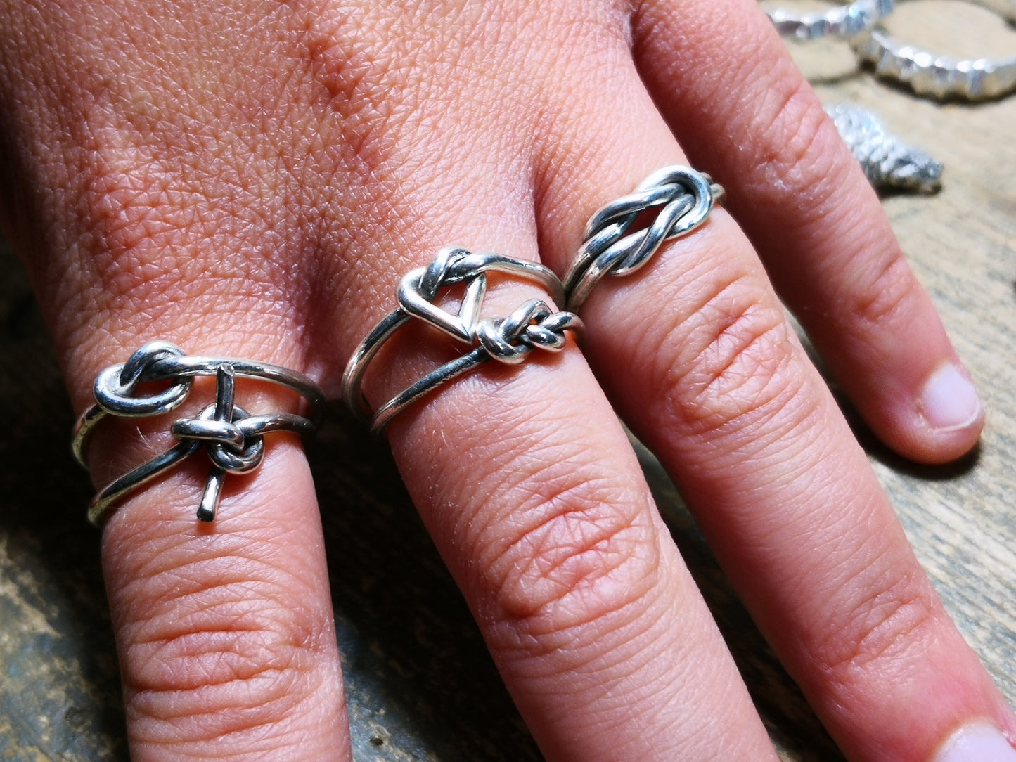 Anello "Nodo a Cuore" in Argento
