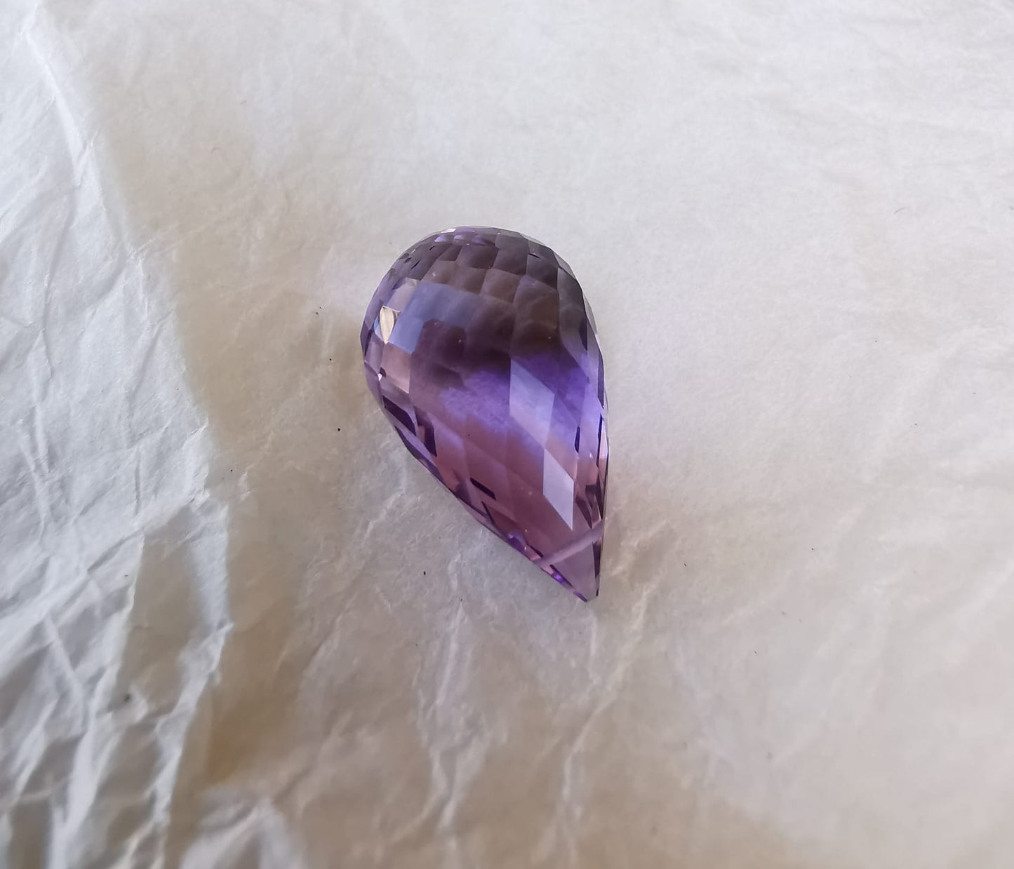 Ametista taglio goccia briolette forata 8,33 ct