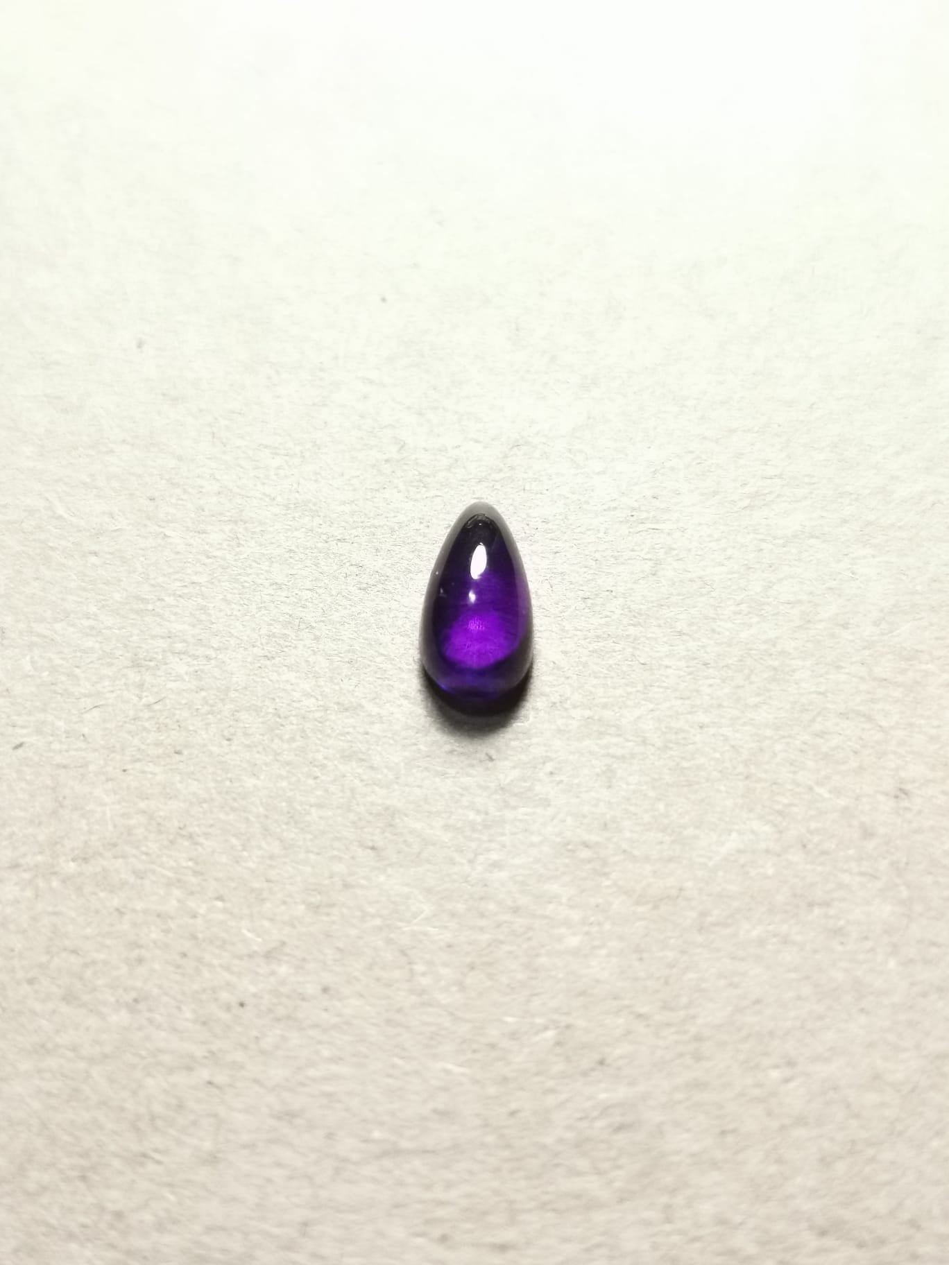 Ametista taglio goccia cabochon 1,27 ct