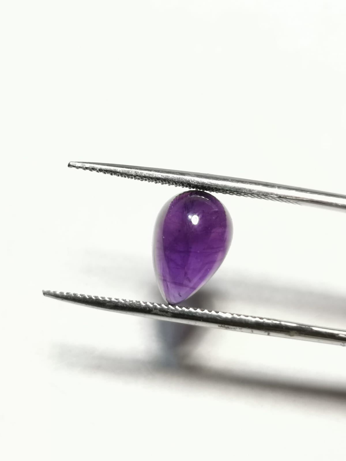 Ametista taglio goccia cabochon 3,94 ct