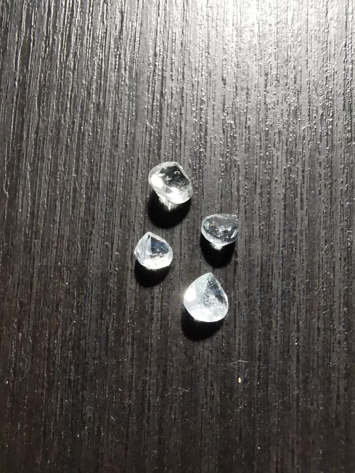 Lotto di quattro Acquamarine taglio goccia 1,15 ct