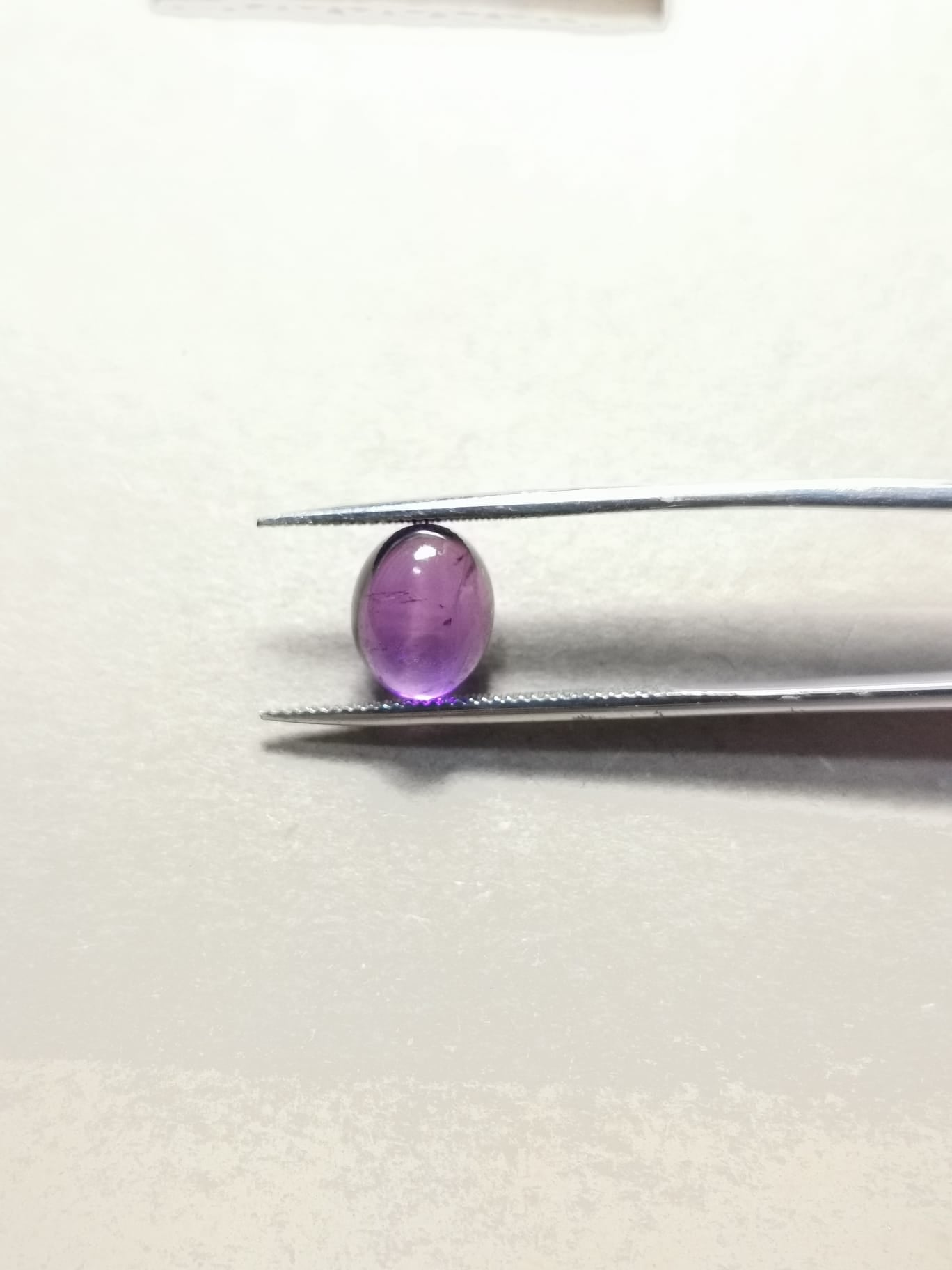 Ametista taglio ovale cabochon 3,15 ct