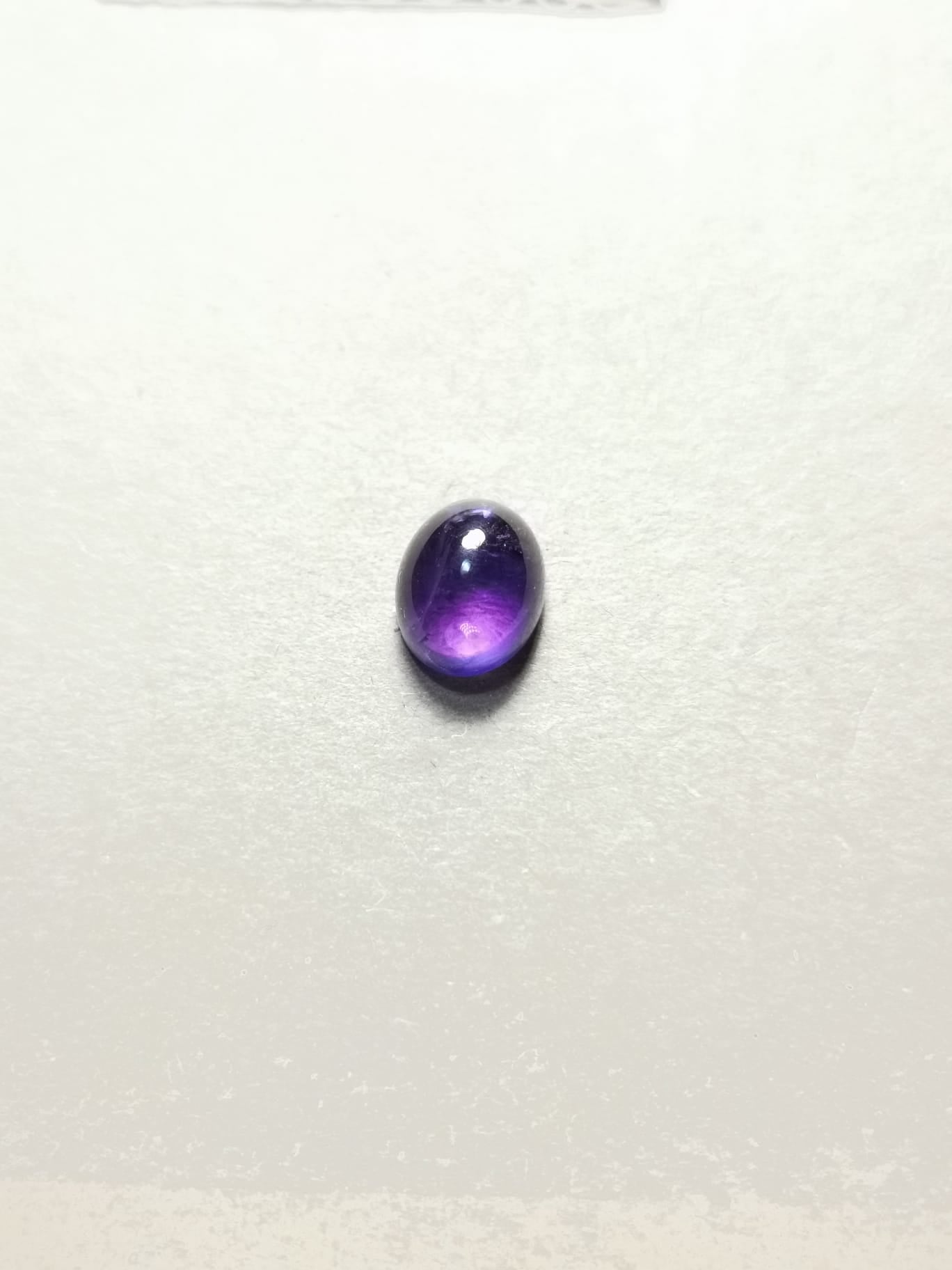 Ametista taglio ovale cabochon 3,15 ct