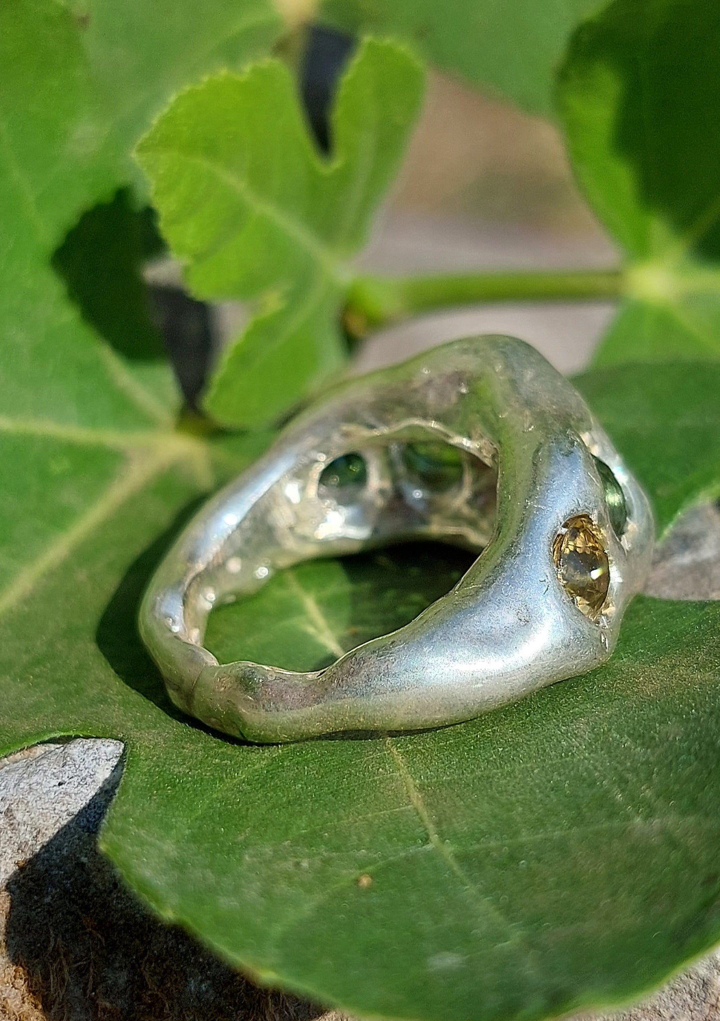 Anello "Arcobaleno" di tormaline