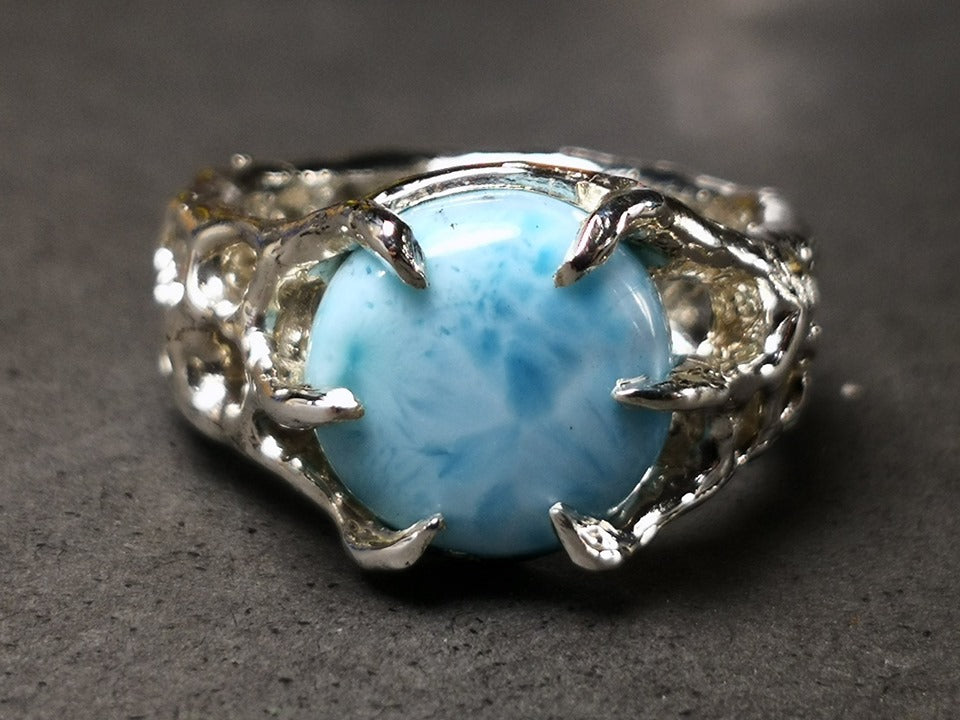 Bioband Custom in Argento con Larimar