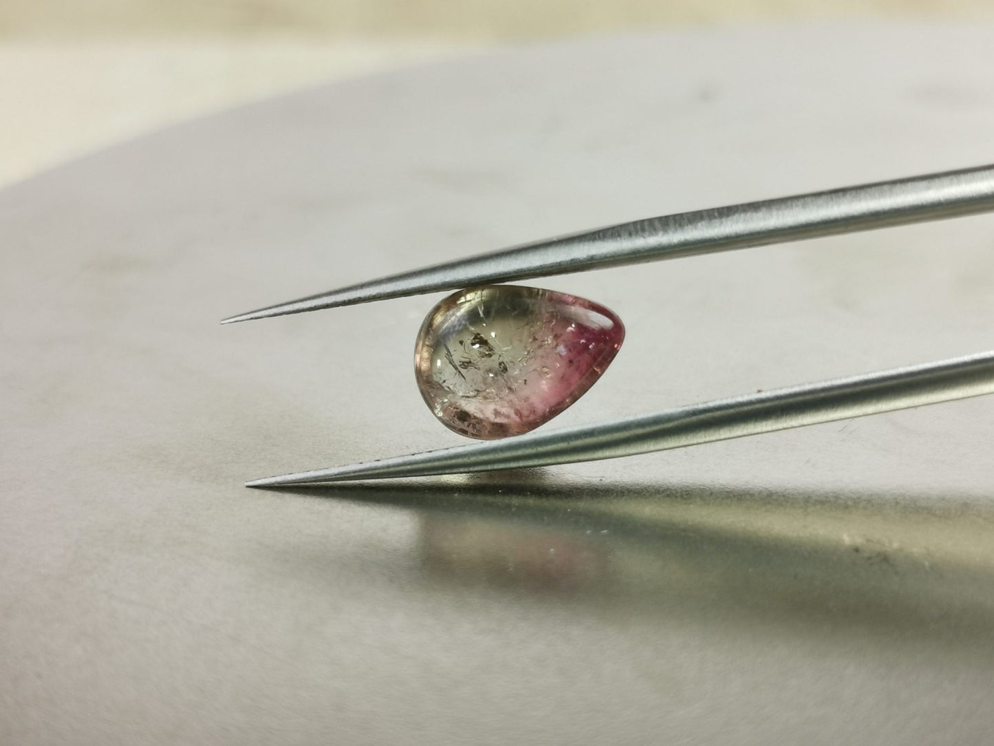 Tourmaline drop cut cabochon 3.59 ct