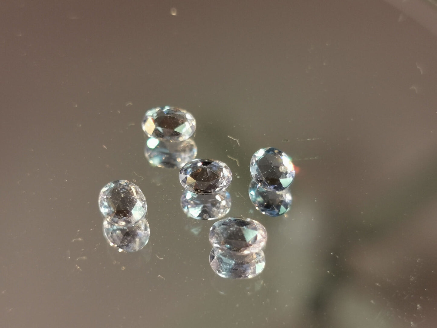 Lotto di 5 Zaffiri taglio ovale 1,65 ct totali