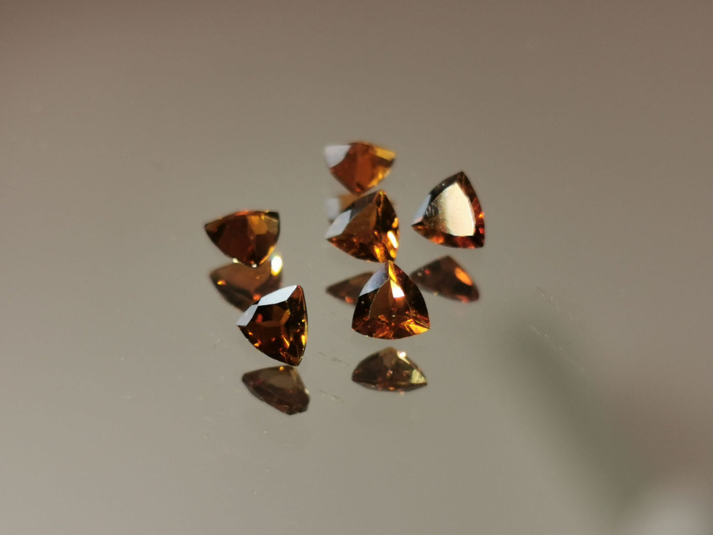 Lotto di 6 Tormaline taglio trilliant 1,02 ct totali