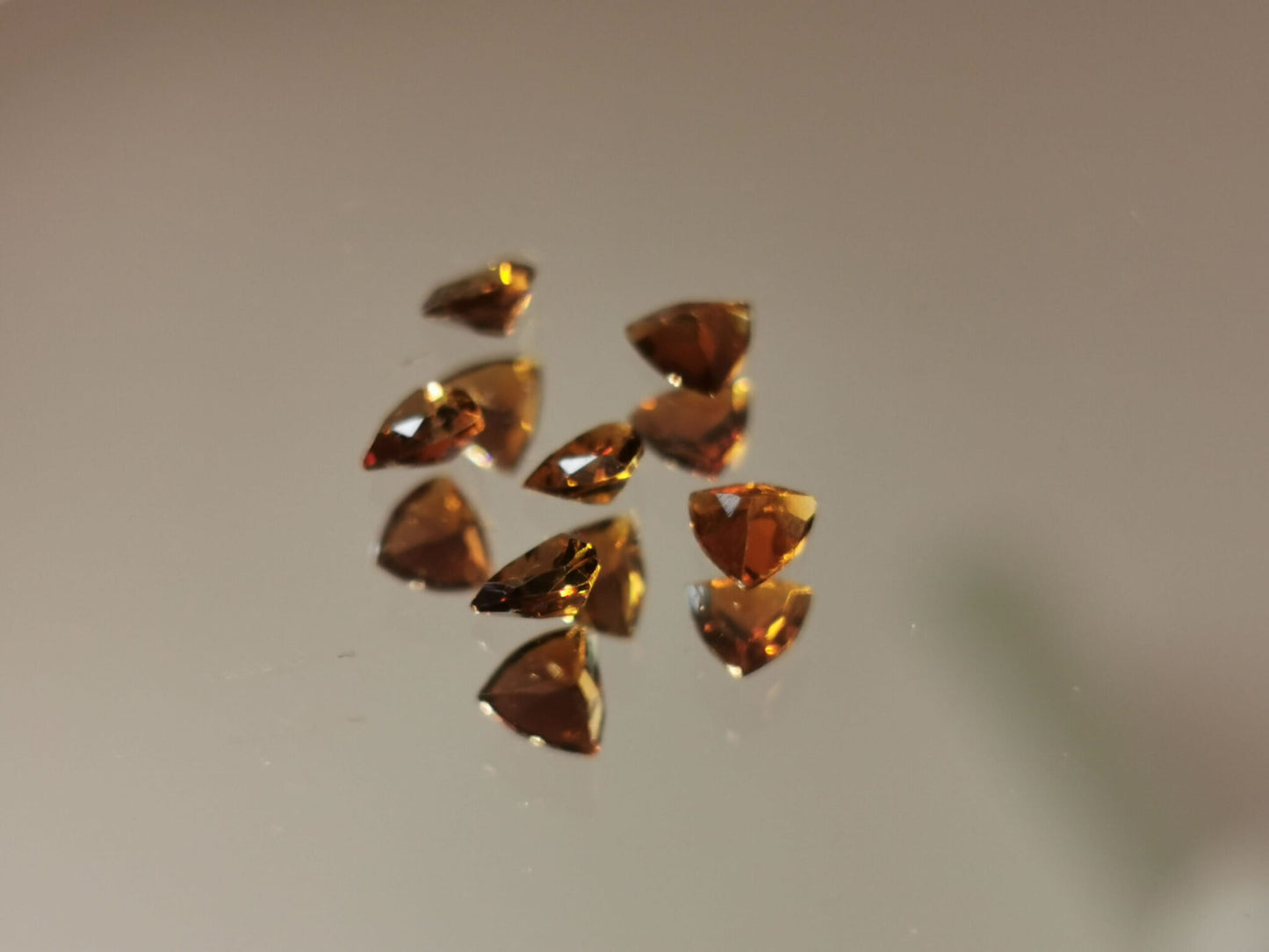 Lotto di 6 Tormaline taglio trilliant 1,02 ct totali