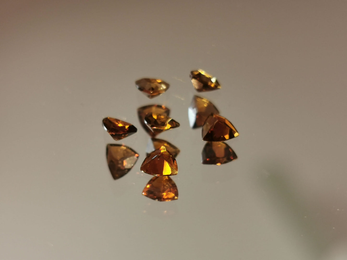 Lotto di 6 Tormaline taglio trilliant 1,02 ct totali