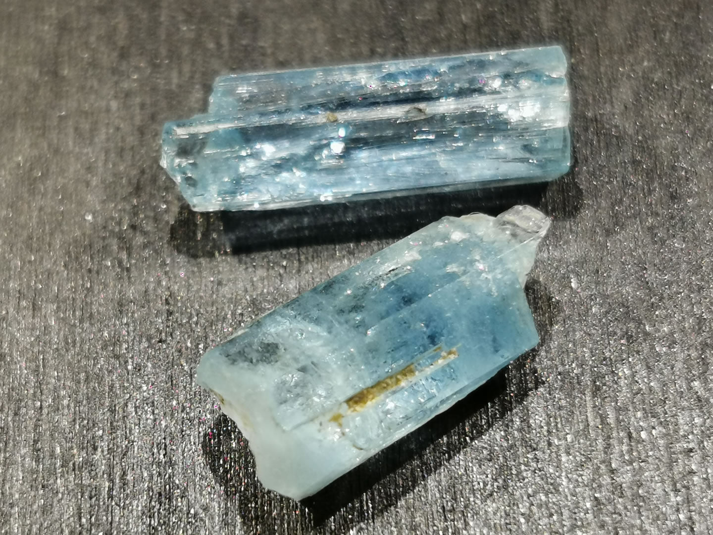 Coppia di Acquamarine grezze 6,50 ct