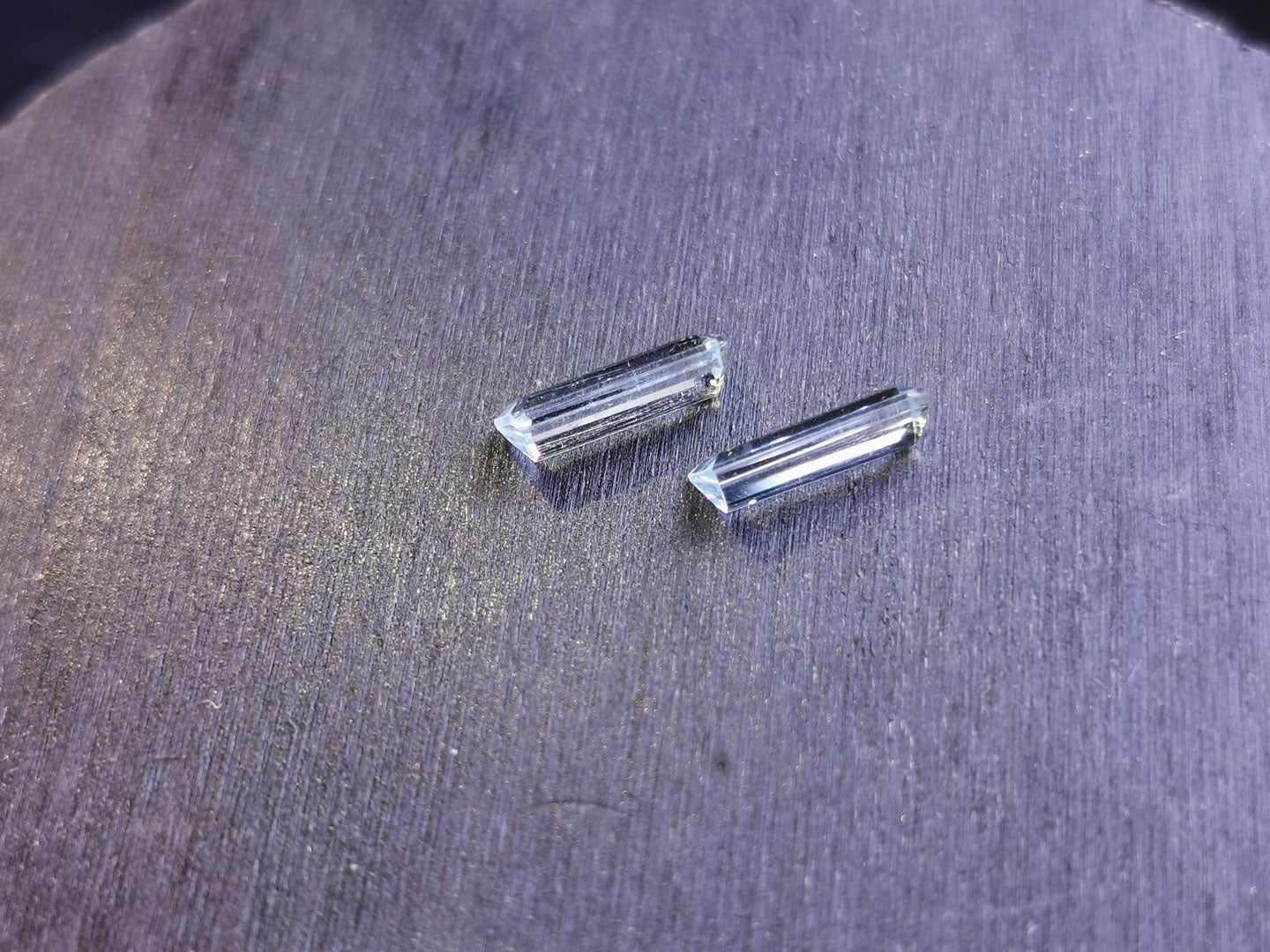 Coppia di Acquamarine taglio rettangolare 1,76 ct