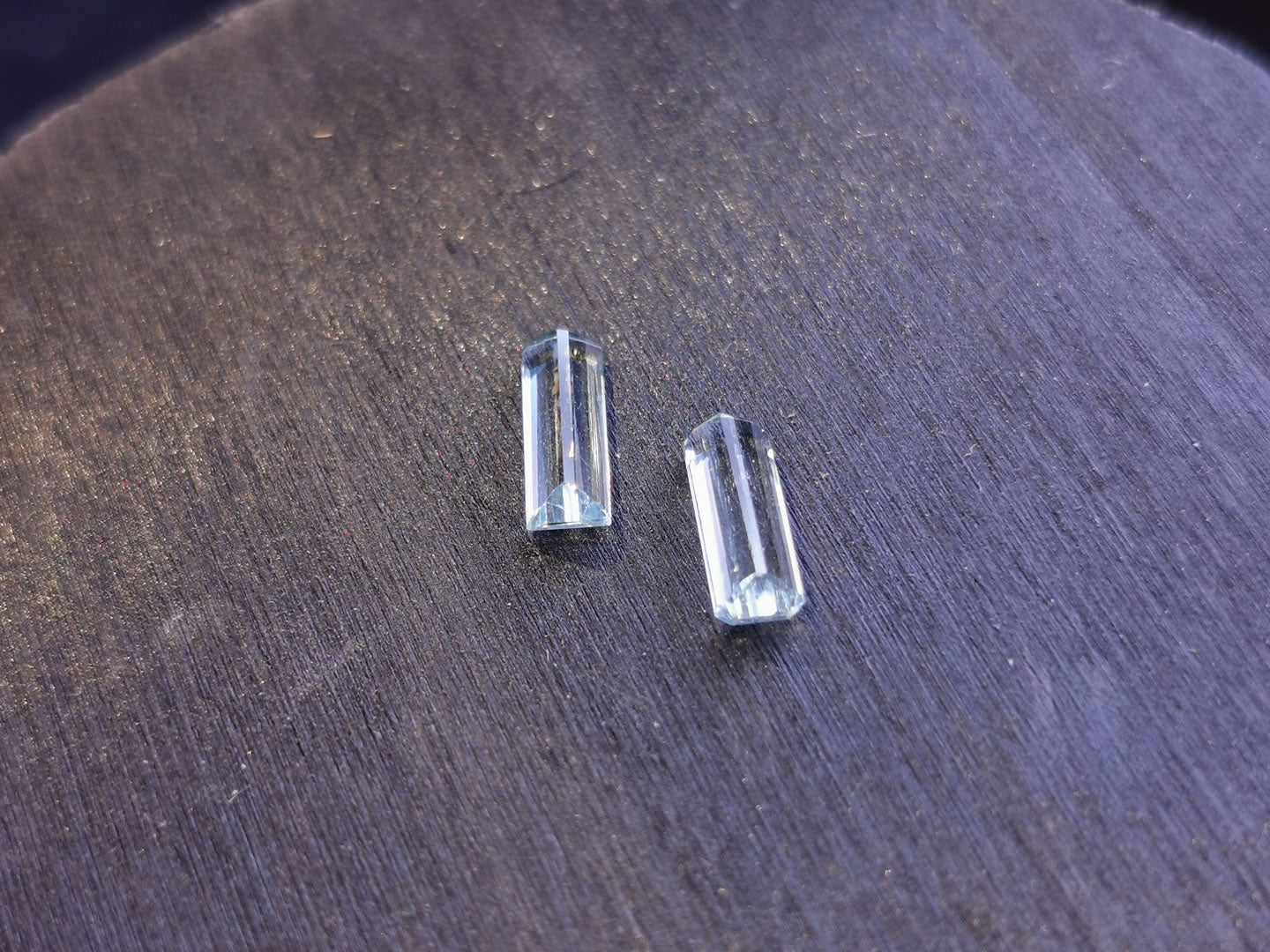 Coppia di Acquamarine taglio rettangolare 1,76 ct