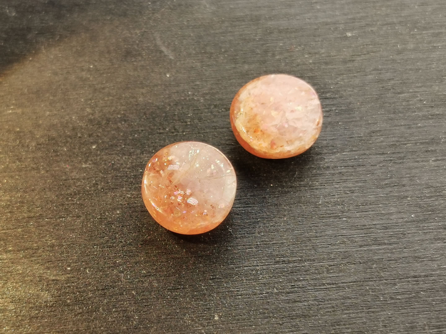Pietra di Sole taglio rotondo cabochon 6,38 ct