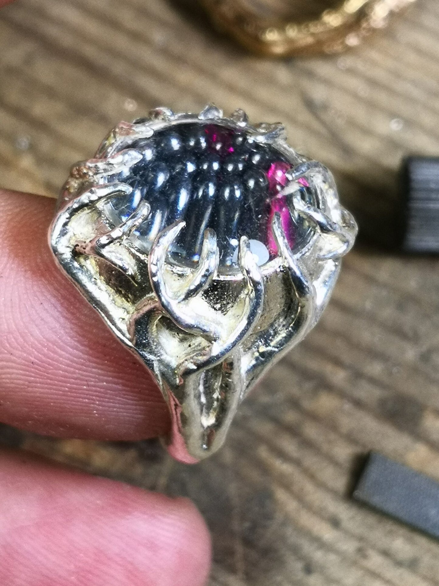 Anello "Staremo Insieme" con sfere di Zirconio e Rubino