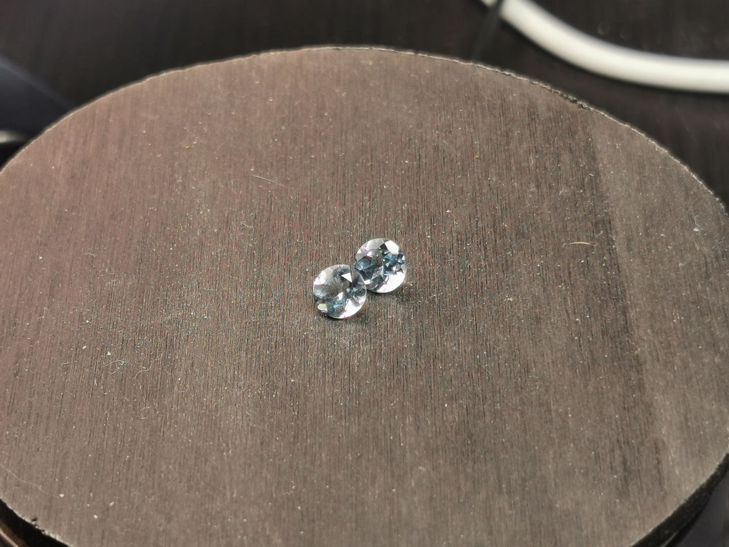 Coppia di Acquamarine taglio rotondo 0,79 ct totali
