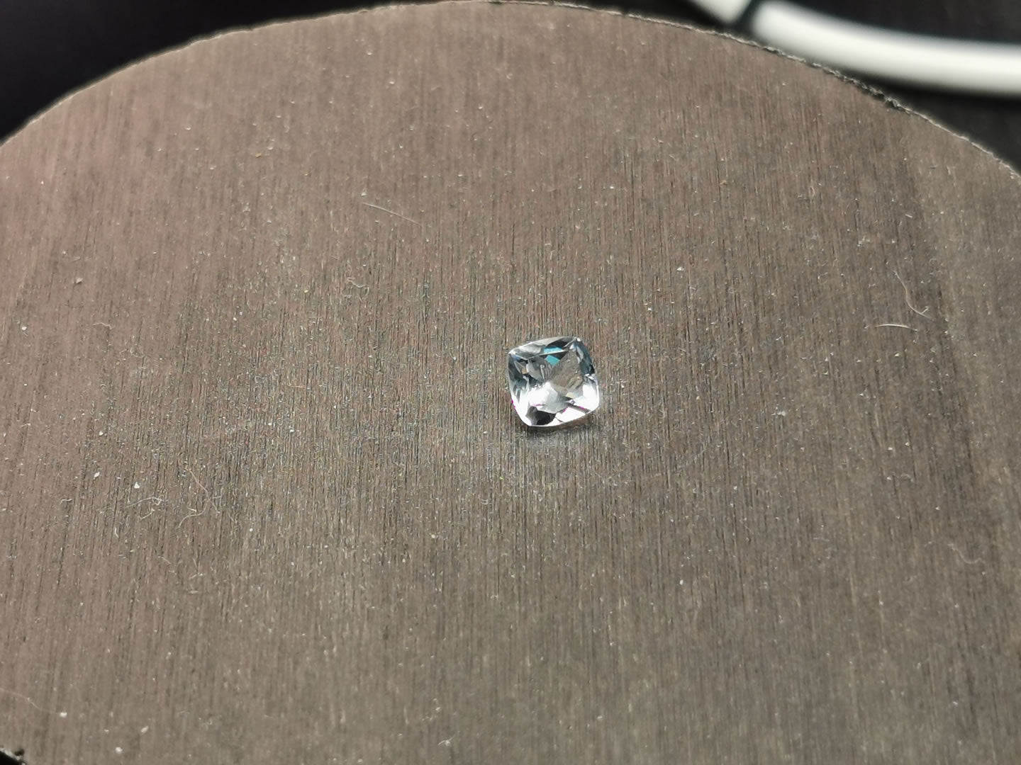 Acquamarina taglio cuscino quadrato 0,47 ct