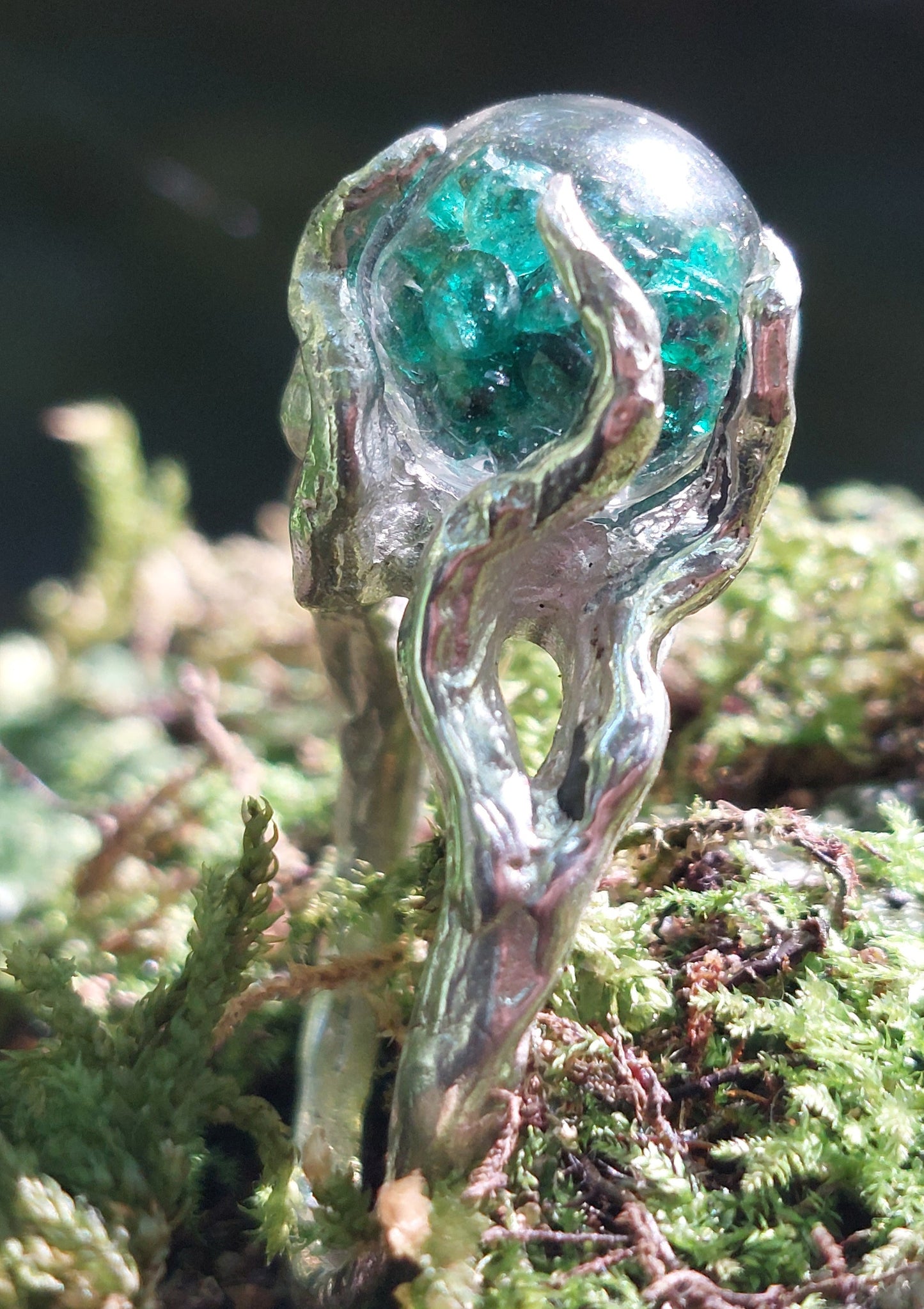 Anello "Sfera" con Smeraldi taglio tondo