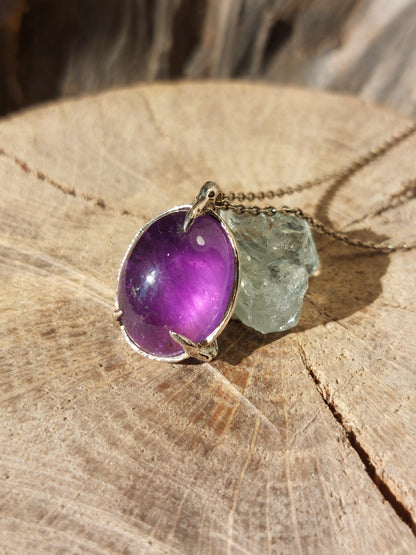 Ciondolo "Roots" custom in Argento con Ametista