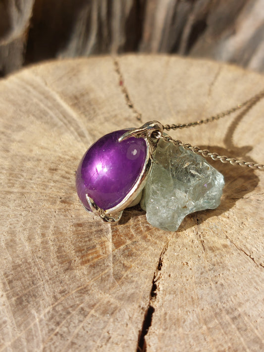 Ciondolo "Roots" custom in Argento con Ametista