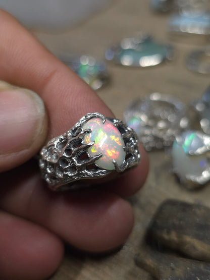 Custom "BioBand" Ring with London Blue Topaz