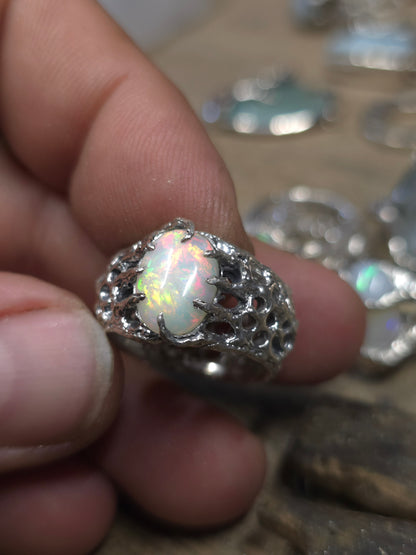 Custom "BioBand" Ring with London Blue Topaz