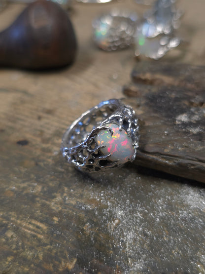 Custom "BioBand" Ring with London Blue Topaz
