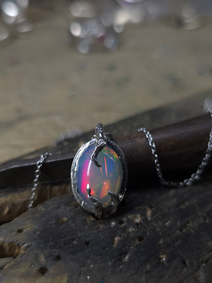 "Roots" Pendant with Ethiopian Opal