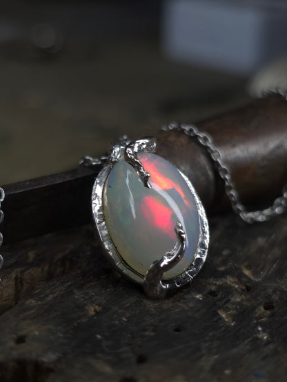 "Roots" Pendant with Ethiopian Opal