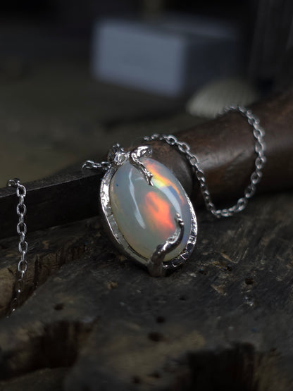 "Roots" Pendant with Ethiopian Opal