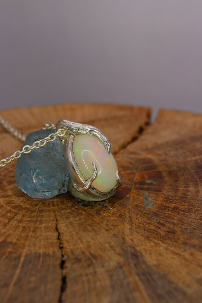 Ciondolo "Radici" con opale etiope ovale
