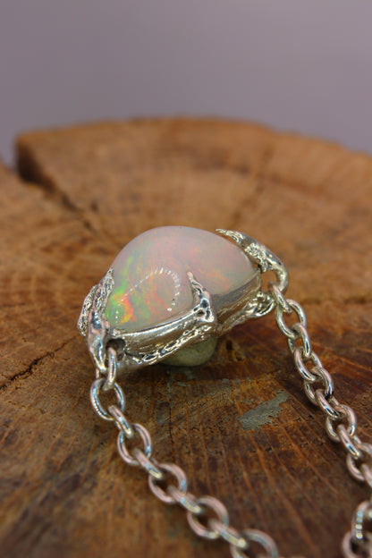 Collana "Radici" con opale etiope Triangolare