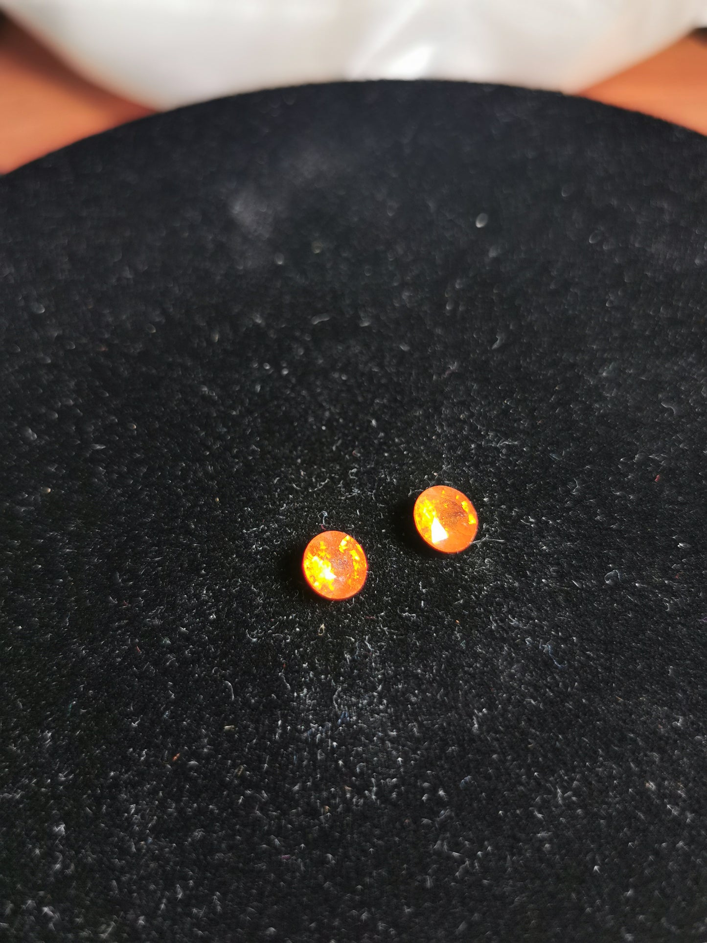 Coppia di Granati Spessartina taglio rotondo 2,82 ct