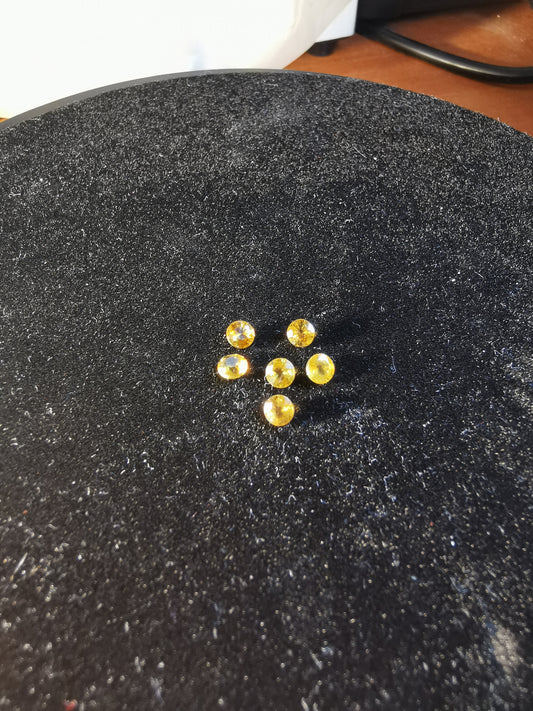 Lot of 8 marquise cut yellow sapphires 2.35 ct total