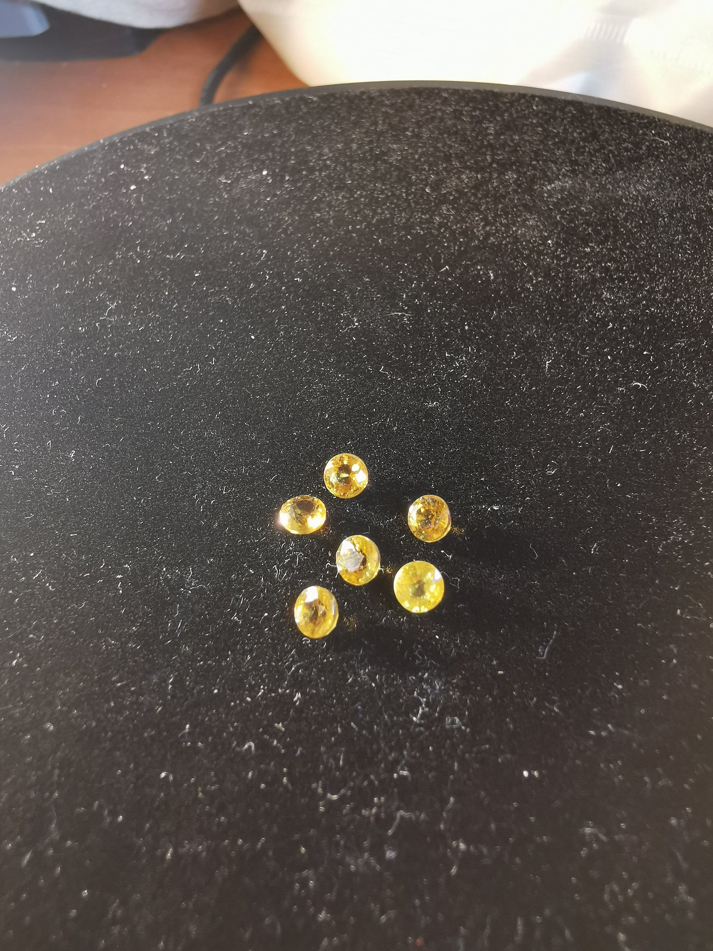 Lotto di 6 Zaffiri gialli taglio rotondo 2,71 ct totali