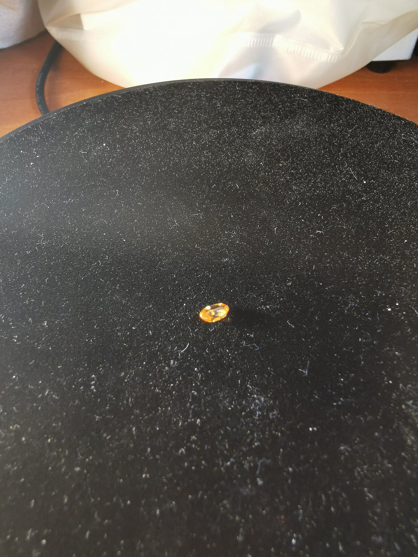 Zaffiro arancio taglio ovale 0,52 ct