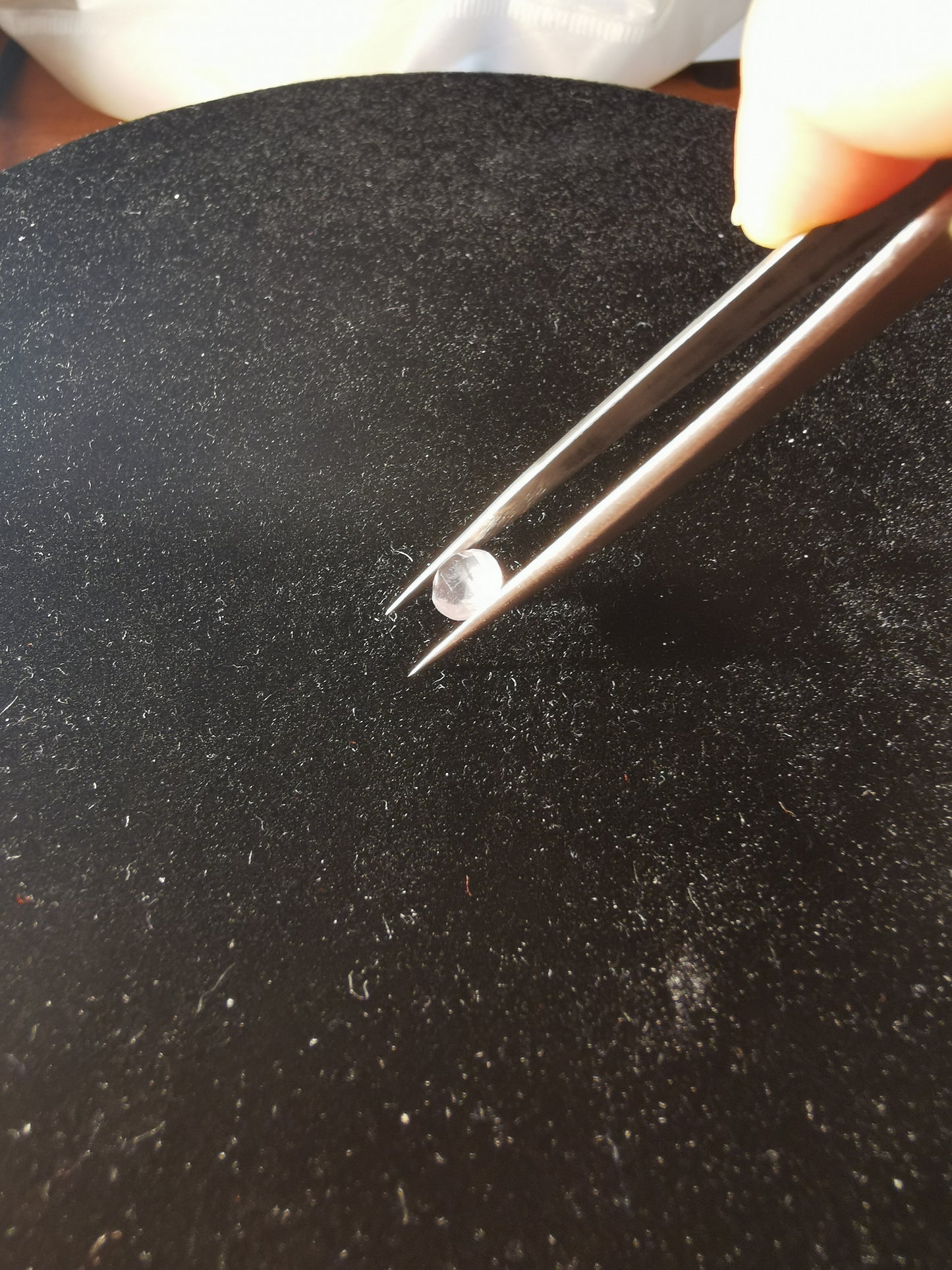Quarzo rosa taglio rotondo briolette non forata 0,78 ct