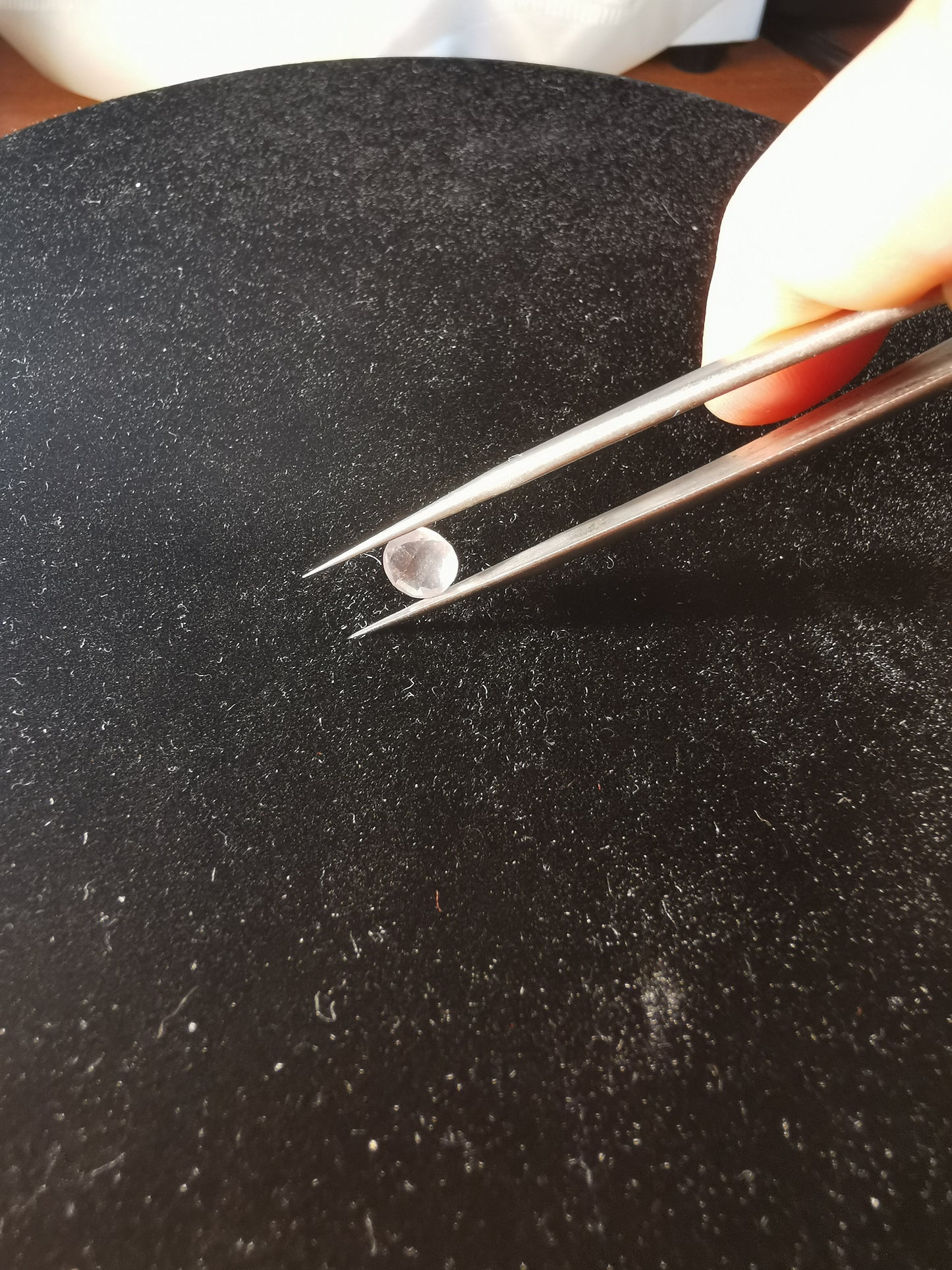Quarzo rosa taglio rotondo briolette non forata 0,78 ct