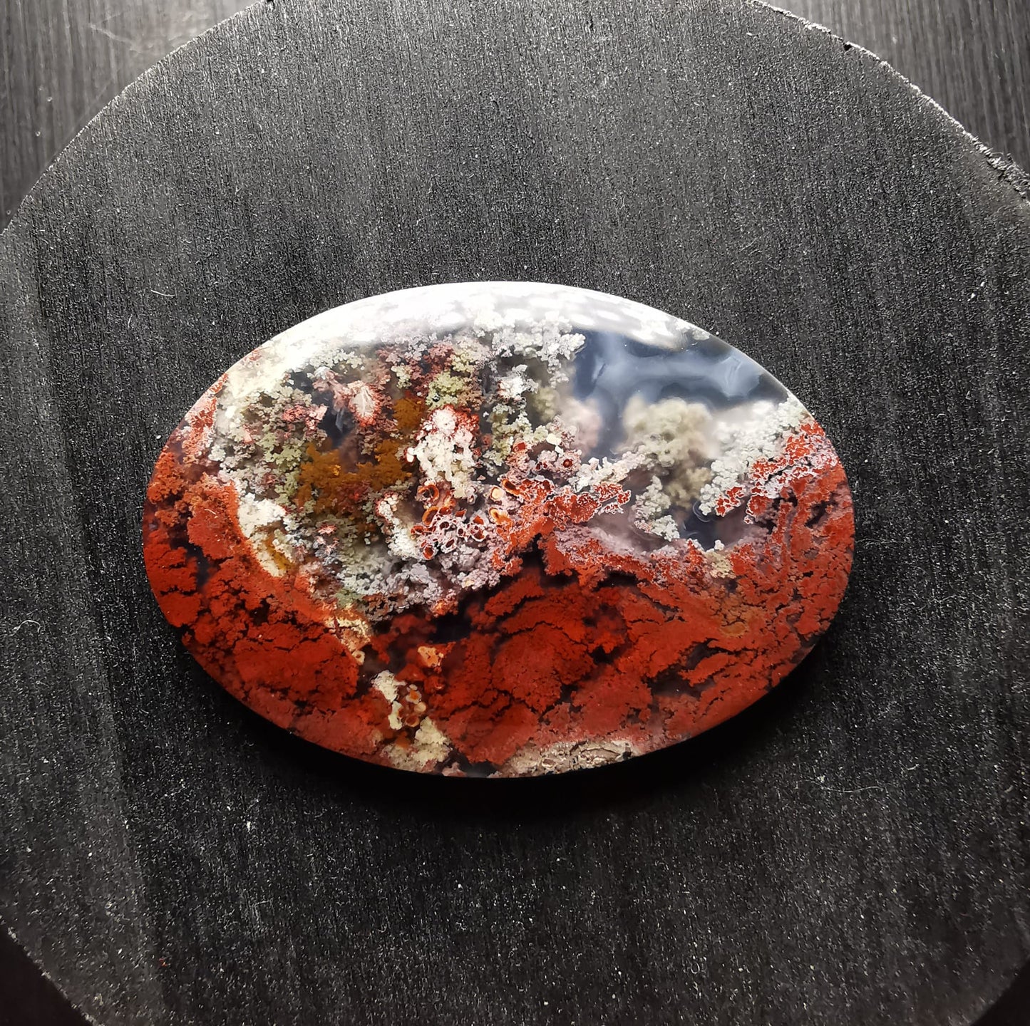 Agata Muschiata taglio cabochon ovale 49.20 ct