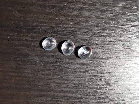 Lotto di tre Acquamarine taglio cabochon 4,77 ct