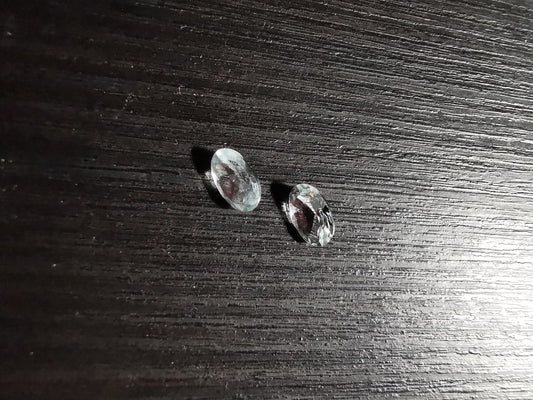 Coppia di Acquamarine taglio ovale 0,84 ct totali