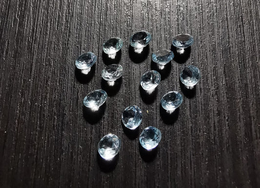 Lotto di undici Acquamarine taglio rotondo 2,83 ct totali