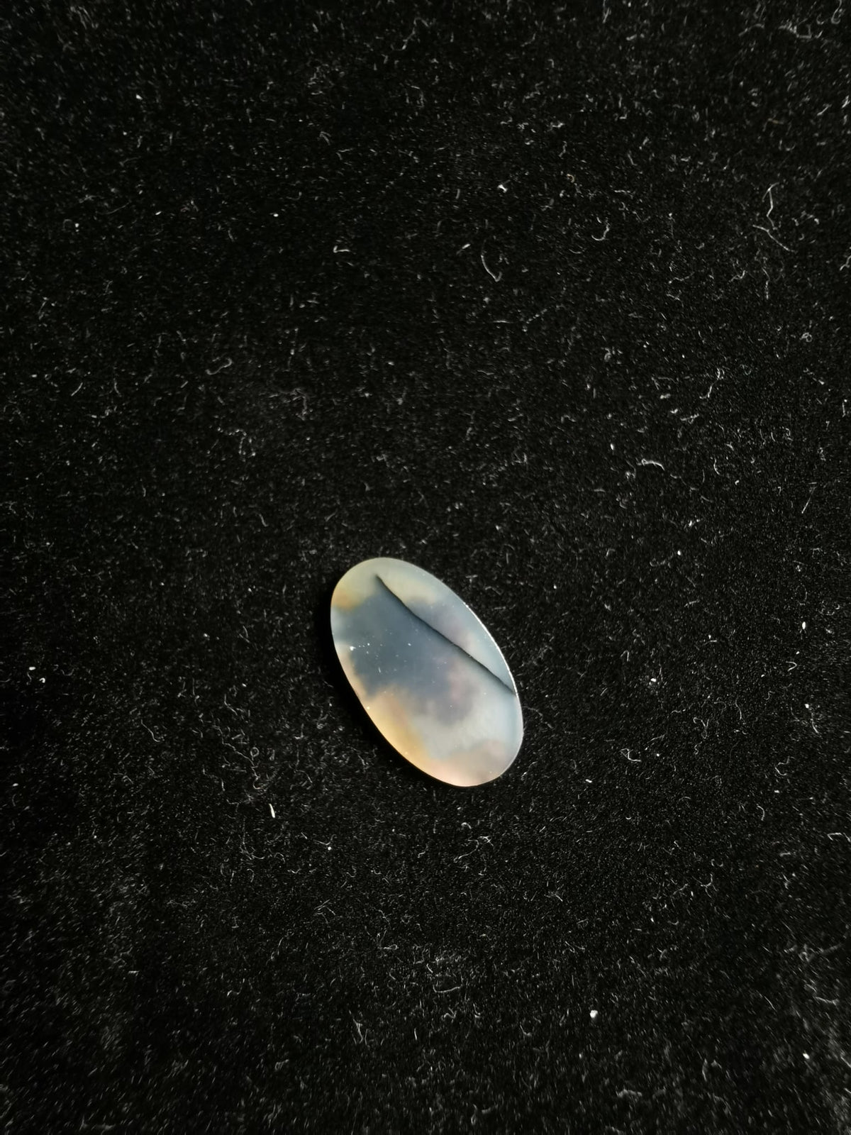 Agate Dendritic Drop Cut Flat 0.73 ct