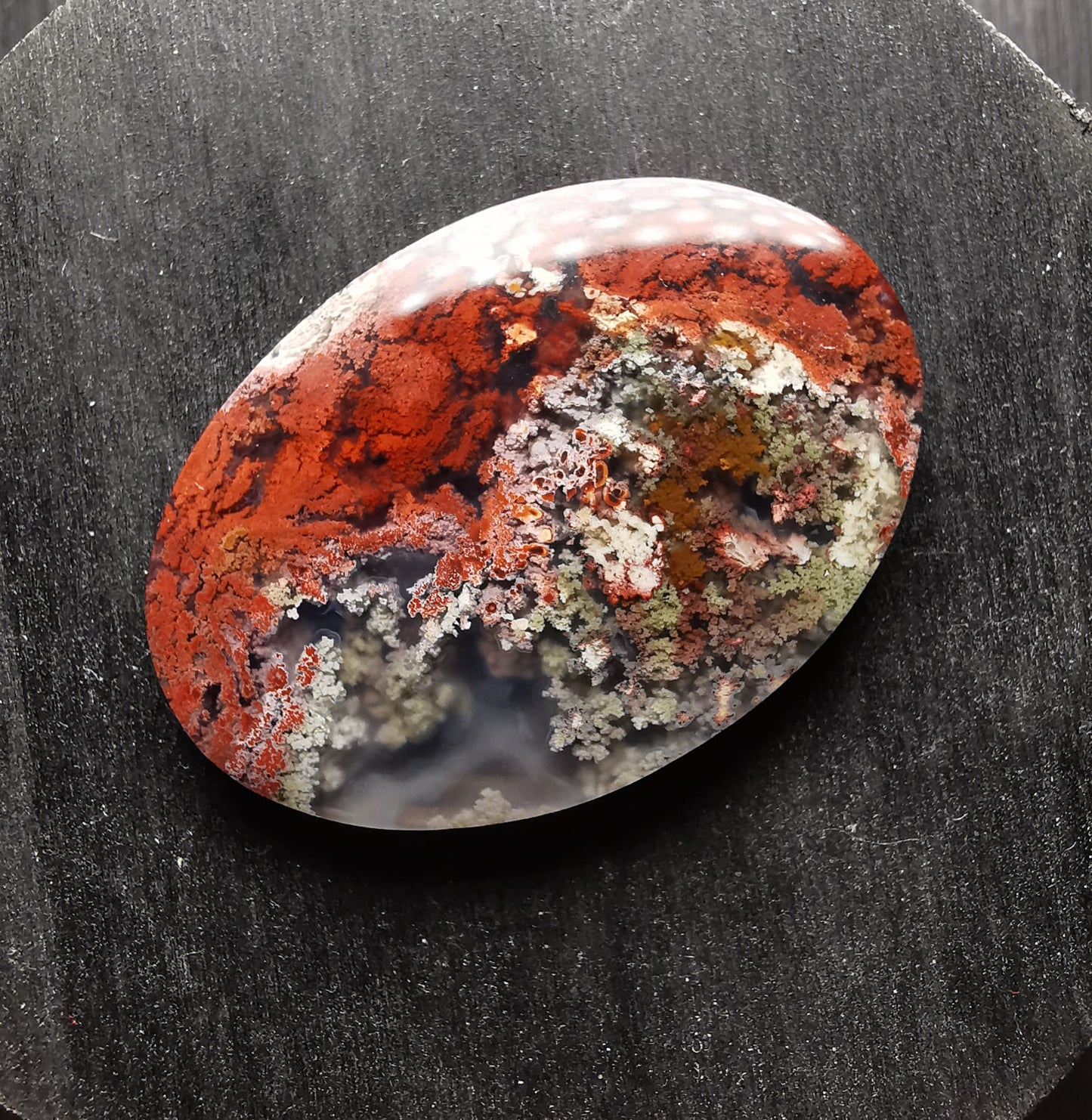 Agata Muschiata taglio cabochon ovale 49.20 ct