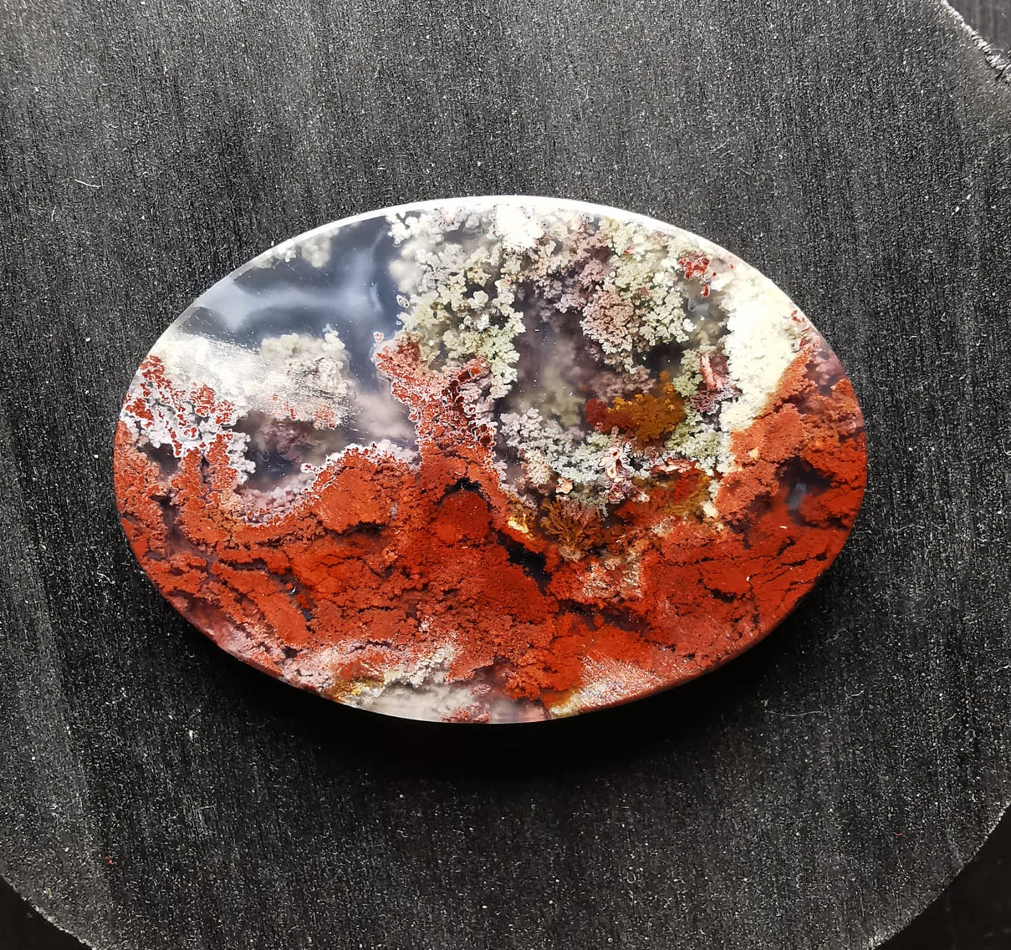 Agata Muschiata taglio cabochon ovale 49.20 ct