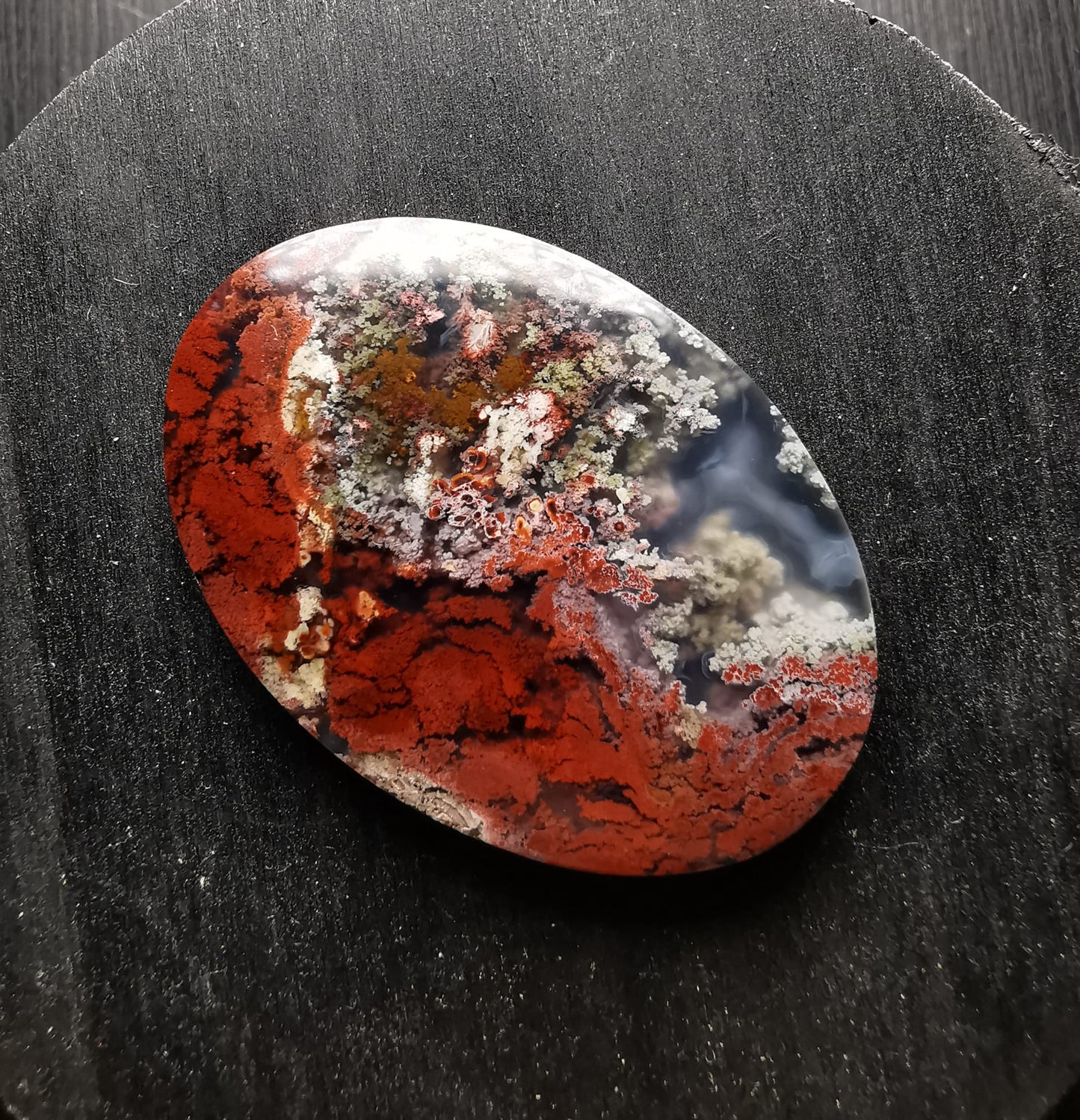 Agata Muschiata taglio cabochon ovale 49.20 ct