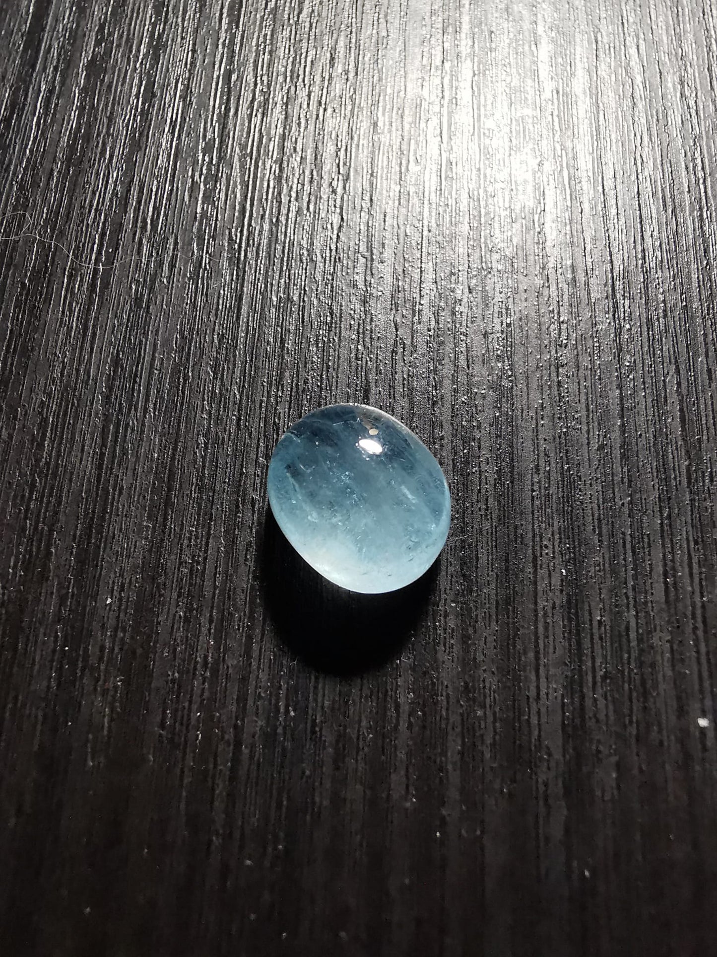 Acquamarina taglio ovale cabochon 5,91 ct